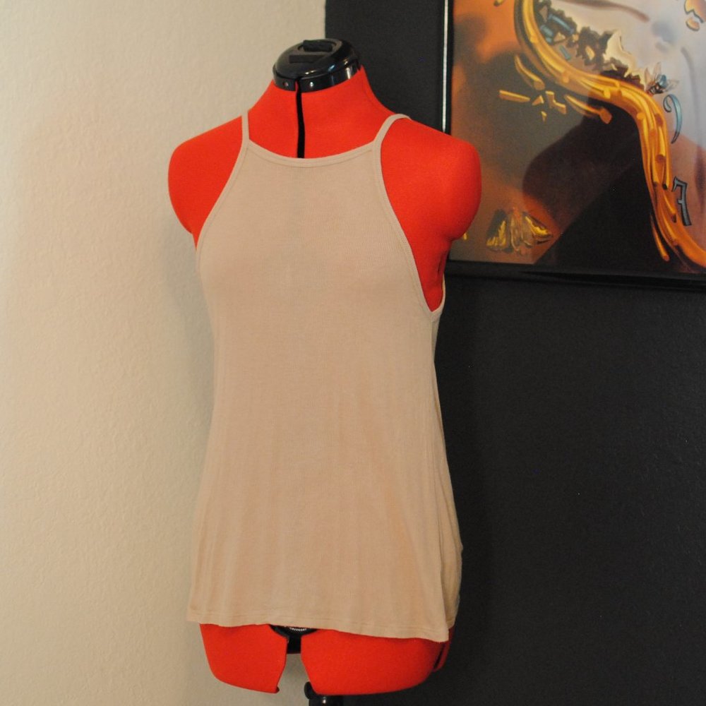 Active USA Camel Ribbed Tank